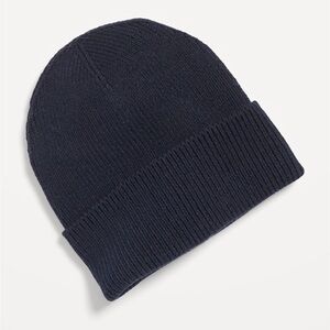 Old Navy Navy Blue Ribbed Beanie - OS